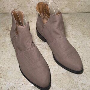Lucky Brand‎ Womens Taupe Leather Upper Ankle Booties Size 6M